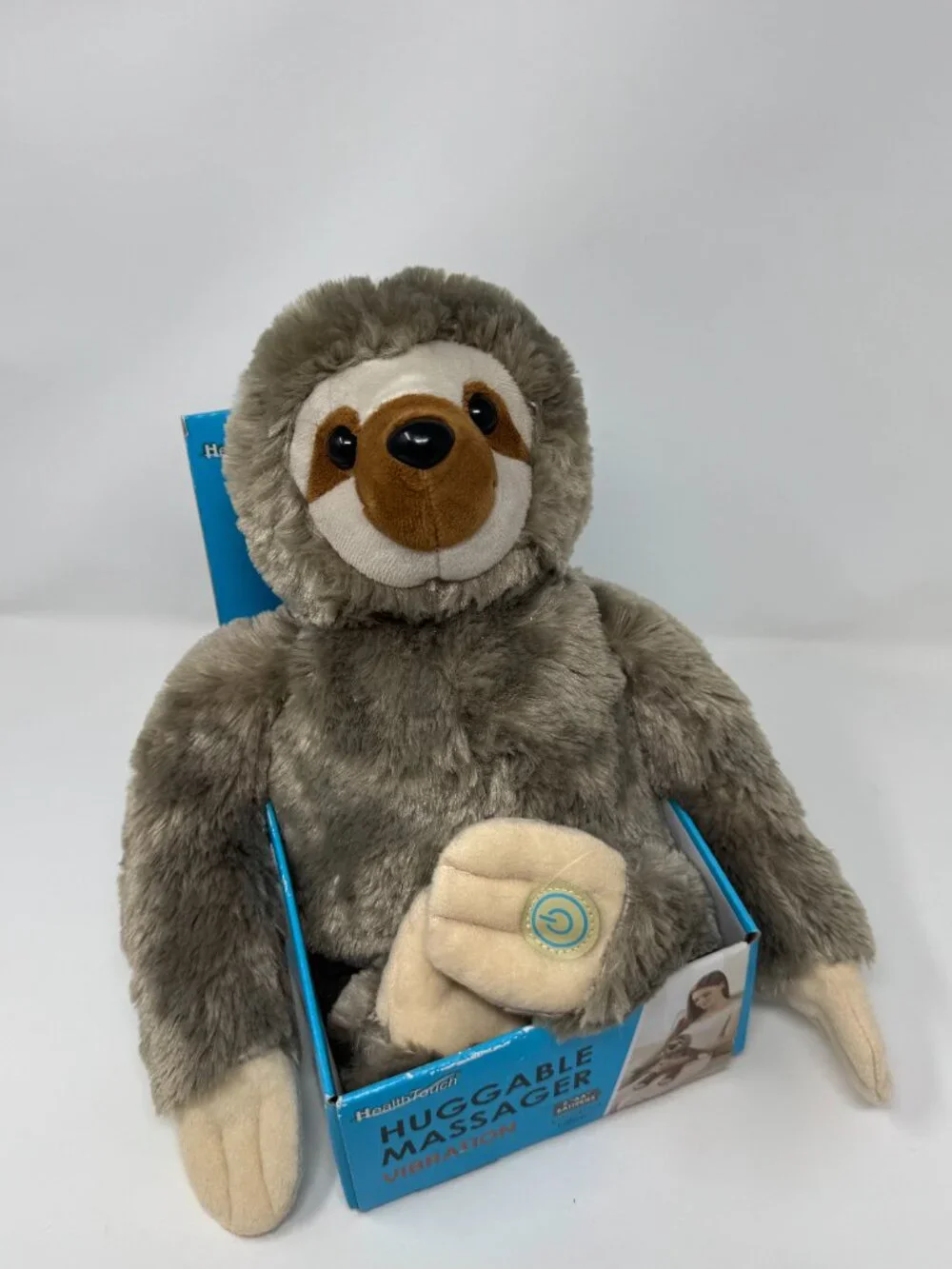 Health Touch Sloth Huggable Vibrating Massager Plush Pillow NIB